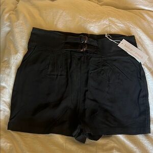 Bishop + Young High Waist Black Shorts Relaxed Fit